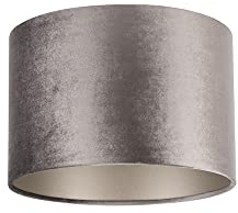 Uniqq Lampenschirm Velours silber Ø 40 cm - 30 cm hoch