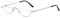 KoKoBin Half Frame Reading Glasses Spring Hinges for Men Women Slim Half Moon Lens Readers Metal Semi Rimless eyewear (Silver,2.0)