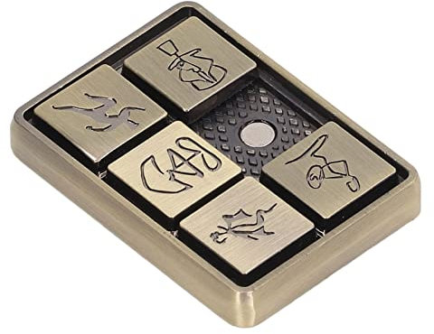 Luqeeg Magnetisches Metall-Zappelspielzeug, Alloy Hand Finger Spinner, Interaktive Fingerspitze Push Slider Spielzeug Stress Relief Sensory Anti Angst-Schreibtisch-Spielzeug