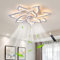Becailyer Deckenventilator mit Licht, Moderne Indoor Flush Mount Blumen Deckenventilator Dimmbare LED Licht mit Fernbedienung, 6-Gang Windgeschwindigkeit für Wohnzimmer Schlafzimmer, 100W 31.8in/weiß