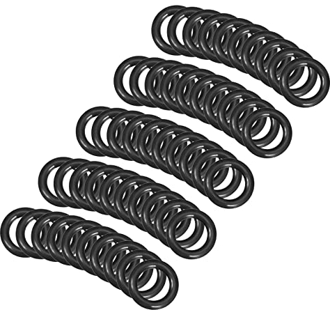 QUARKZMAN 8,5mm x 5,5mm x 1,5mm Nitrile Caoutchouc Joints toriques x 50 Pièces Rond Joint Rondelle pour Robinet Plomberie Réparation Étanchéité Connexion [Noir]