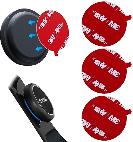 ALAFLY 3M Doppelseitig Klebrig Klebstoff Ersatzpads für OOONO CO-Driver NO1/NO2, 3 Stück 30mm Runde Hitzebeständig Starke VHB Aufkleber Klebeband Klebepads für Sonnenblende, Armaturenbrett, Alle Autos