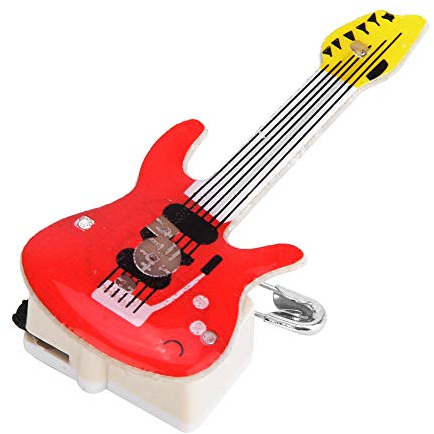 Yuecoom 25 Pièces Broche LED, Broches Lumineuses LED Mignonnes En Forme De Guitare Insigne Pour Bricolage Artisanat Vêtements Décor Cadeaux De Fête Cadeau De Noël(Rouge)