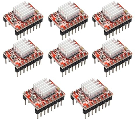 8pcs A4988 Schrittmotor Treiber-Modul mit Kühlkörper, Passend für 3D Drucker Teile