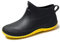 Lyuu Wellington - Scarpe da giardino unisex, impermeabili, leggere, per camminata all'aperto, alla caviglia, da uomo o da donna, Nero giallo, 45.5 EU