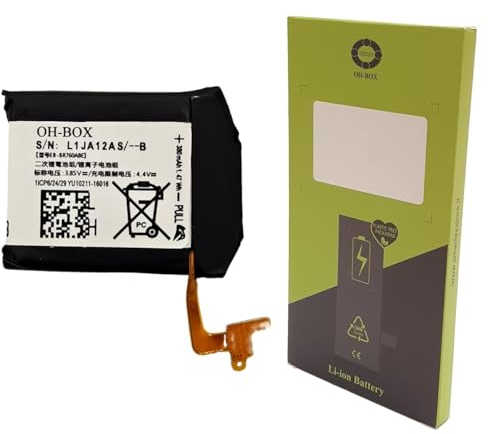 OH-BOX® Batteria compatibile con Samsung EB-BR760ABE Gear S3 Frontier/Gear S3 Classic (SM-R770, SM-R760)