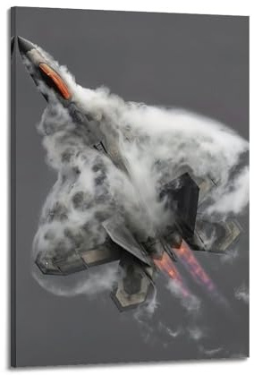 LADV Poster F-22 Raptor Militär Kämpfer Poster Jet Fighter Dekorative Malerei Leinwand Wandkunst Bild 30 x 45 cm