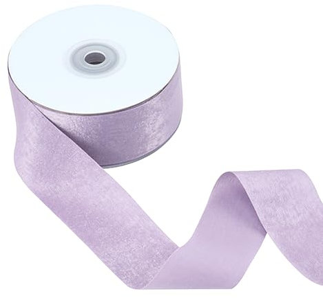 CHUQING Schleifenband Violett 38 mm Breit Geschenkband Stoff Samtband lila Dekoband Geschenkverpackung Deko Band