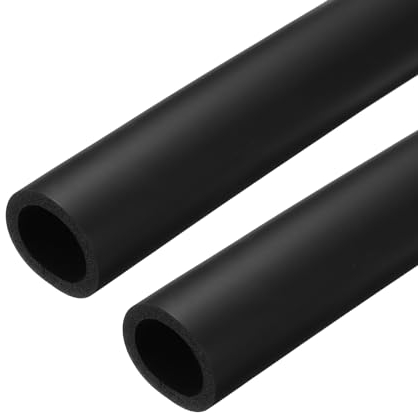 QUARKZMAN 2 Stück 2m/6,6ft Rohrisolierung Schlauch 40mm ID 54mm OD Schaumstoffschlauch für Griffunterstützung, Schwarz