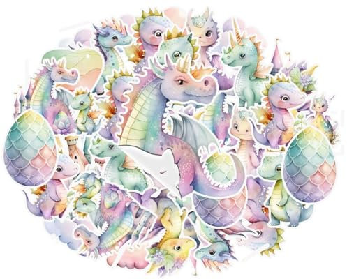 25 Stück rosa Drachen-Aufkleber – skurrile Dekoration für Mädchen-Babyparty oder Geburtstag, Fantasy-Themen-Partygeschenke