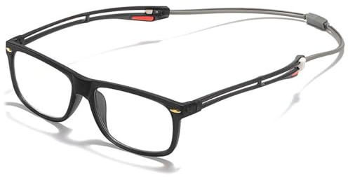 MAGIMODAC Damen Herren Lesebrille Blaulichtfilter Haltbar Verstellbar Lesehilfe Sehhilfe Lesebrillen Schwarz 3.00