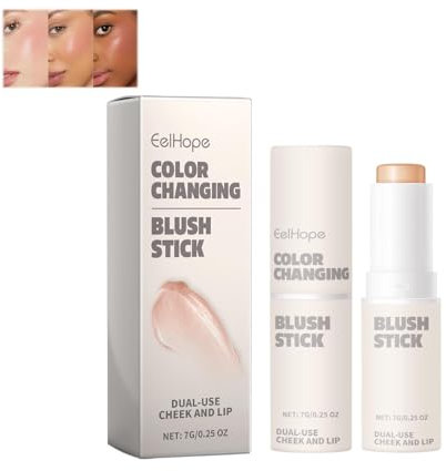 PH Wert Farbe ändern Blush Stick, Farbe ändern Blush Stick für Wangen Make-up, Farbe ändern Gelee Blush Stick, Clear Temperatur ändern Blusher, Natürliches Leichtgewicht (1PCS)