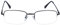 JoXiGo Lesebrille Herren Halbrand Rechteckig Metall Rahmen Klar Linse + Brillenband,Schwarz +1.5