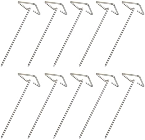 Brochetas de pollo para freidora de aire,Brochetas de pollo para freidora de aire | 10 brochetas de barbacoa para asar verticalmente - Brochetas de Kabob de acero inoxidable para asar, brochetas de ba