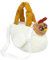Marooma Huhn-Handtasche, Lustige Tiertasche, Hühnertasche, Kleine Kosmetiktasche, Hühnergeldbörse, Hühnertasche, Hühner-Geldbörse, Hahn-Schultergurt, Flauschige, Niedliche, Lustige Mini-Make-up-Tasche