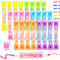 OPPZZIT Gadget Compleanno Bambini: 24 PCS Evidenziatore a Doppia Punta, Regalini Fine Festa Compleanno Evidenziatori Bambina