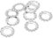 QUARKZMAN 60pz Rondelle Bloccanti a Stella con Denti Esterni, M8 Rondella Bloccanti Serrate Esternamente Acciaio Inossidabile 304 per Fissaggi di Attrezzature Meccaniche, Argento