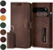 SURAZO Personalisierte Handyhülle für Google Pixel 9 Pro XL Hülle Leder – Klappbare Echtleder Schutzhülle [Magnet, Kartenfach, RFID Schutz, Standfunktion] Flip Klapphülle Wallet Case Cover Lederhülle