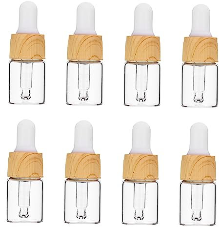 NULYLU Glas-tropfflasche Mit Holzmaserung Nachfüllbare Flaschen Für Ätherische Öle Für Reisen Und Täglichen Gebrauch
