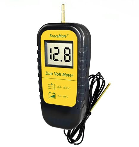 FenceMate Digital Zaun- und Akku/Batterie-Prüfer zum Prüfen der Spannung von Elektrozaun Weidezaungerät 0,5-15 kV und Batteriespannung 2,5-40 V, Elektrozaun Prüfgerät zum Aufspüren von Zaunleitungsfeh