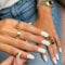 SXVME Matte White False Nails Short Medium Square, Gel Press on Nails Coffin Medium Fake Nails Set Solid Color Acrylic Nail Natural Fit Reusable Stick on Nail for Women Daily Wear, in 24 Pcs