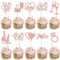 30 Stück Hochzeiten Tortendeko Glitzer He Ask She Said Yes Cupcake Toppers Miss to Mrs Diamant Ring Kuchen Deko für Verlobung Hochzeiten Thema Party Kuchen Dekorationen Rosegold