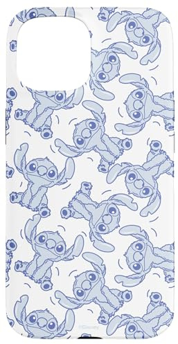 Disney Stitch Fluffy Summer Vibes Pattern Case for iPhone 15