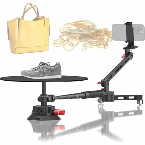 360 Degree Professional Photography Turntable,360 Panoramic Photography Platform,360° Camera Spinner,Adjustable Shooting Angle,for Product Photography/Video Making/Picture Taking