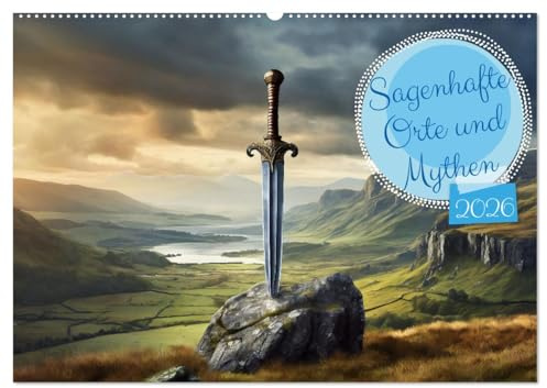 Sagenhafte Orte und Mythen (Wandkalender 2026 DIN A2 quer), CALVENDO Monatskalender: Dieser Kalender präsentiert in jedem Monat sagenhafte Orte und ... rund um die Welt. (CALVENDO Kunst)