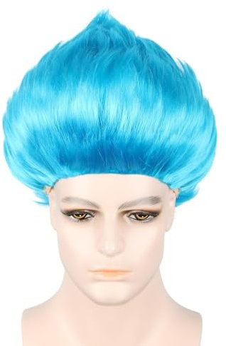 LeMarnia kurze Blau Verrückte Spiked Wütende Perücke Halloween Party Kostüm Cosplay Perücke