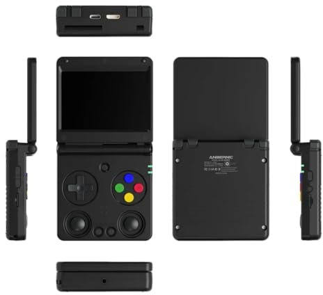 TENIREALX RG 34XXSP Flip Retro Game Console 64GB Card Built-in 5000+ Classic Games, 3.4 IPS Screen Linux System 64-bit Portable Clamshell Handheld Video Gaming Arcade for Adults