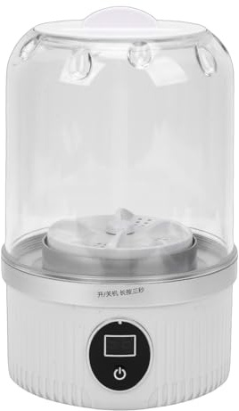 Oreilet Lavatrice Portatile, Mini Lavatrice per Biancheria Intima, Piccola Lavatrice a Batteria Ricaricabile per Calzini, Viaggi, Appartamenti, Dormitori di Hotel (WHITE)