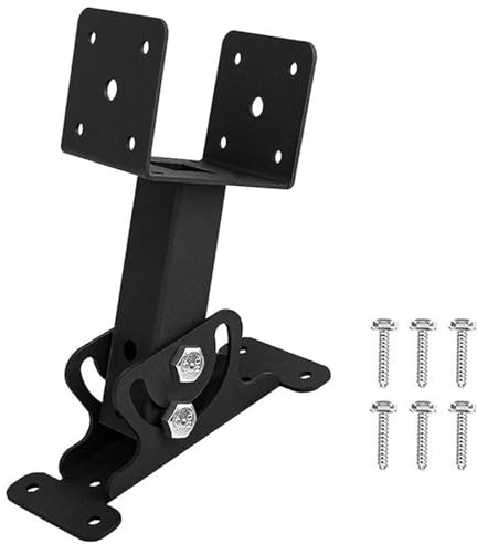 SparkFeng Pergola Roof Riser Beam Bracket Kit, Adjustable Carbon Steel Bracket for 4x4 and 4x6 Wood Beams, Roof Mount Pergola Support with Powder Coated Finish for Outdoor Use