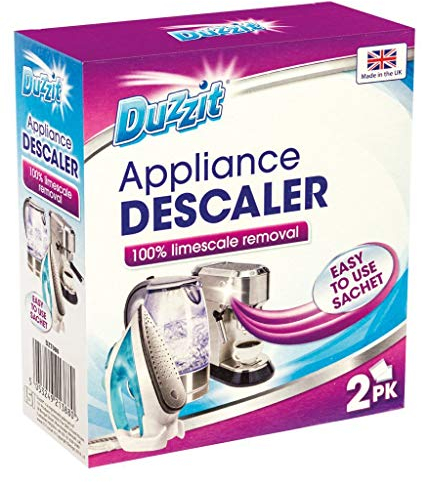 Duzzit Appliance Descaler Easy To Use Sachets For Kettle Coffee Machine Removes Limescale, Purple (Pack Of 2)