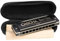 CASCHA HH2058 Master Edition Blues Harmonica, hochwertige Mundharmonika in C-Dur mit Soft Case und Pflegetuch, Blues Organ