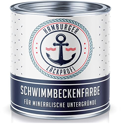 Schwimmbeckenfarbe SEIDENMATT Nachtblau RAL 5022 Blau für Beton Poolfarbe Schwimmbadfarbe Schwimmbeckenbeschichtung Unterwasserfarbe // Hamburger Lack-Profi (10 L)