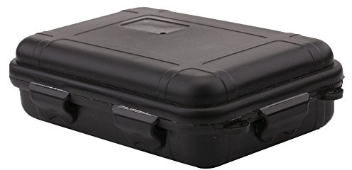 Survival Storage Box Outdoor Survival Storage Box Plastic Shockproof Waterproof Container Airtight Case Carry Box for Outdoor Activities Travel or Home Use 2 Colors 2 Sizes(Black L)