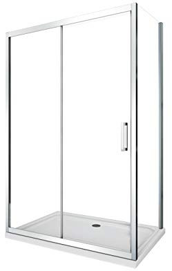 Box Doccia Angolare Parete Fissa Laterale e Porta Scorrevole Frontale Reversibile 6 mm Easy-Clean H.190 (72,5-75 fisso x 95-100 porta)