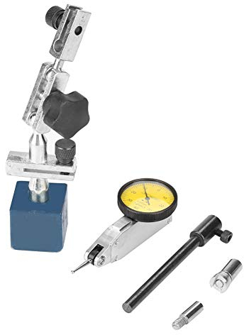 Vikye Mechanische Messuhr, Magnetstativ Messstativ Standard Messuhr mit Zifferblatt 0-0,8 mm Messbereich 0,01 mm Skala für das Messen von Präzisionswerkstücken