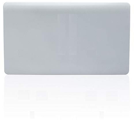 Trendi Switch Artistic Modern Glossy Screwless Double Blanking Plate (Silver)