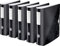 Leitz Qualitäts-Ordner 180° Active WOW, A4, 80 mm Rückenbreite, Gummibandverschluss, Leichtes Polyfoam, WOW (5er Pack) Schwarz