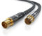 CSL - 5m HDTV Antennenkabel mit Braiding 8k 4k HDTV - Antennenstecker zu Antennenkupplung - 135 Db 75 Ohm – DVB-T und DVB-T2 DVB-C DVB-S DVB-S2 Radio UKW DAB