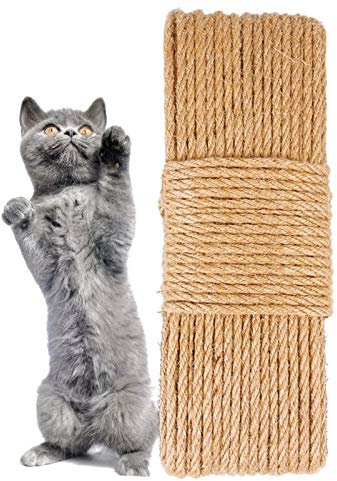 Cat Scratching Sisal Rope Scratching Board DIY Cat Tree House Tower Replacement Scratching Toy Cats Climbing Frame Binding Rope (Color : 6mm, Size : 50 meters)
