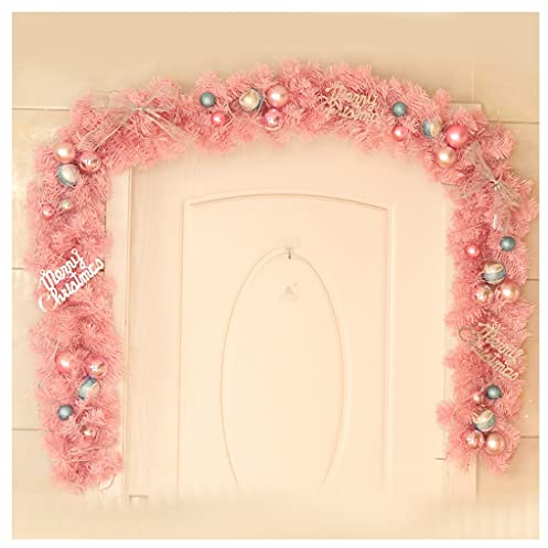 Weihnachtsgirlande 9 Fuß Weihnachten Girlande for Treppen, Künstliche Girlande Dekoration for Kamin Innenseite Garten Yard Decor Girlande (Color : B, Size : 9 ft)