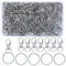 130 Pcs Swivel Lobster Clasps & Key Rings Hoops(65 Keychain + 65 Key Split Ring Clips), Metal Keyring Rings Key Chain Hooks for Crafts Jewellery Making Accessory