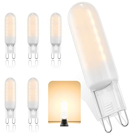BVCL G9 LED Lampen Warmweiß 3000K, 5W=40W Halogen lampen AC 230V 500lm,Flimmerfrei, Nicht Dimmbar 6er Set