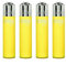 Original Clipper Feuerzeuge Einfarbig 4er Set (z.B. Soft Touch, Crystal, Metalic, solid Fluro) + 1 Clipper DHOBIA Feuerzeug GRATIS (Soft Touch #3 Gelb)