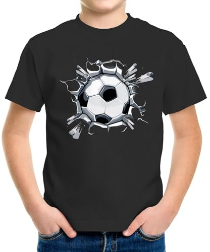 MoonWorks® Kinder T-Shirt Jungen Fussball-Motiv lustig Tor Ball-Sport Geschenk für Jungen Fussballfan