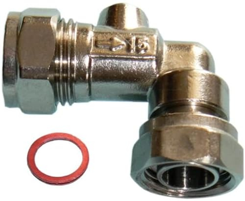 UKDeals Direct® 15mm Chrome Service Valve Angle 1/2 Inc Washer