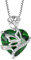 FJ Herz Mai Geburtsstein Kette Damen 925 Sterling Silber Smaragd Kette Anhänger Schmetterling Rose Blume Halskette Schmuck Geschenke für Damen Frauen Mutter Freundin Mama